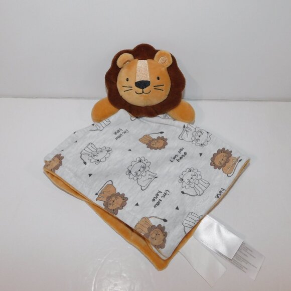 Koala Baby Gray Brown Lion I'm New Here Plush Security Blanket Baby Lovey Nunu - Picture 2 of 7